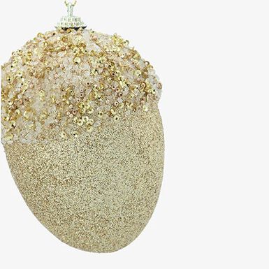 Bola de Navidad bellota dorada 11cm