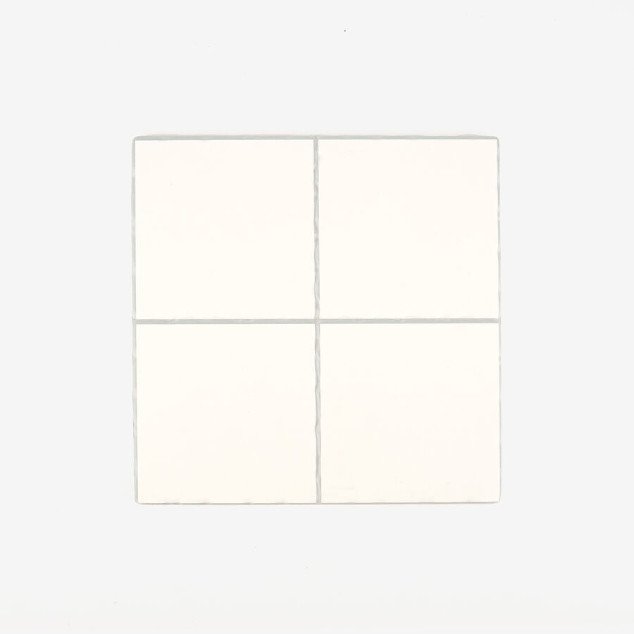 Salvamantel de cer&aacute;mica blanco 20x20cm