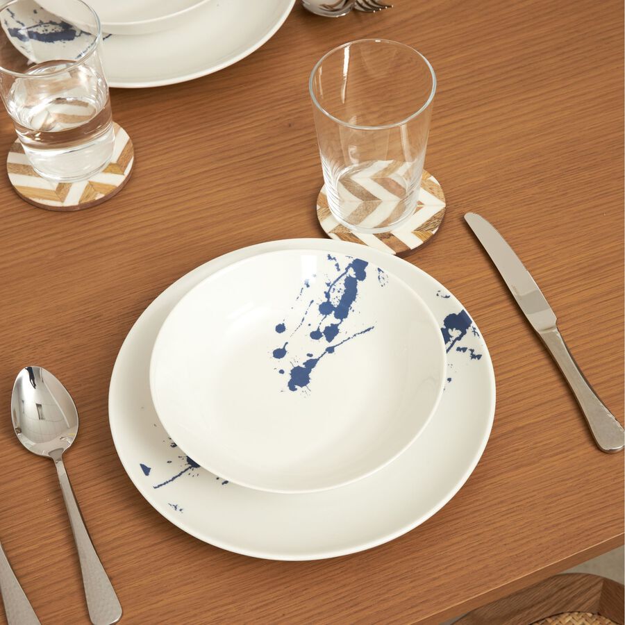 Vajilla de 18 piezas de porcelana Pollock