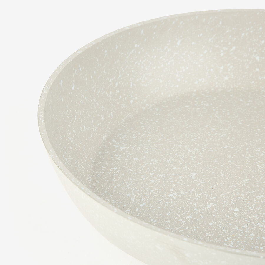 Set de 3 sartenes blancas de aluminio y mármol aptas para inducción Ø18/22/26cm - Bergner