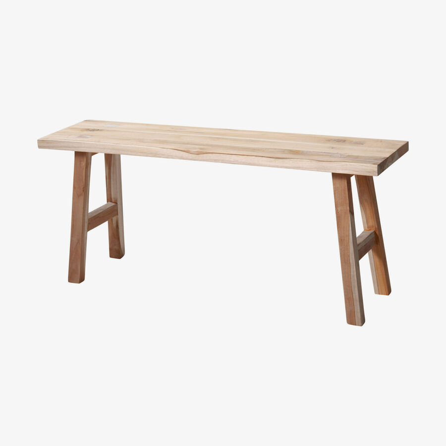 Banco de madera de teca 100x25x42cm