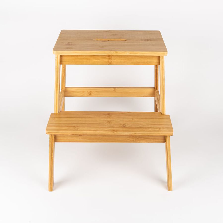 Escalera de bambú de 2 peldaños