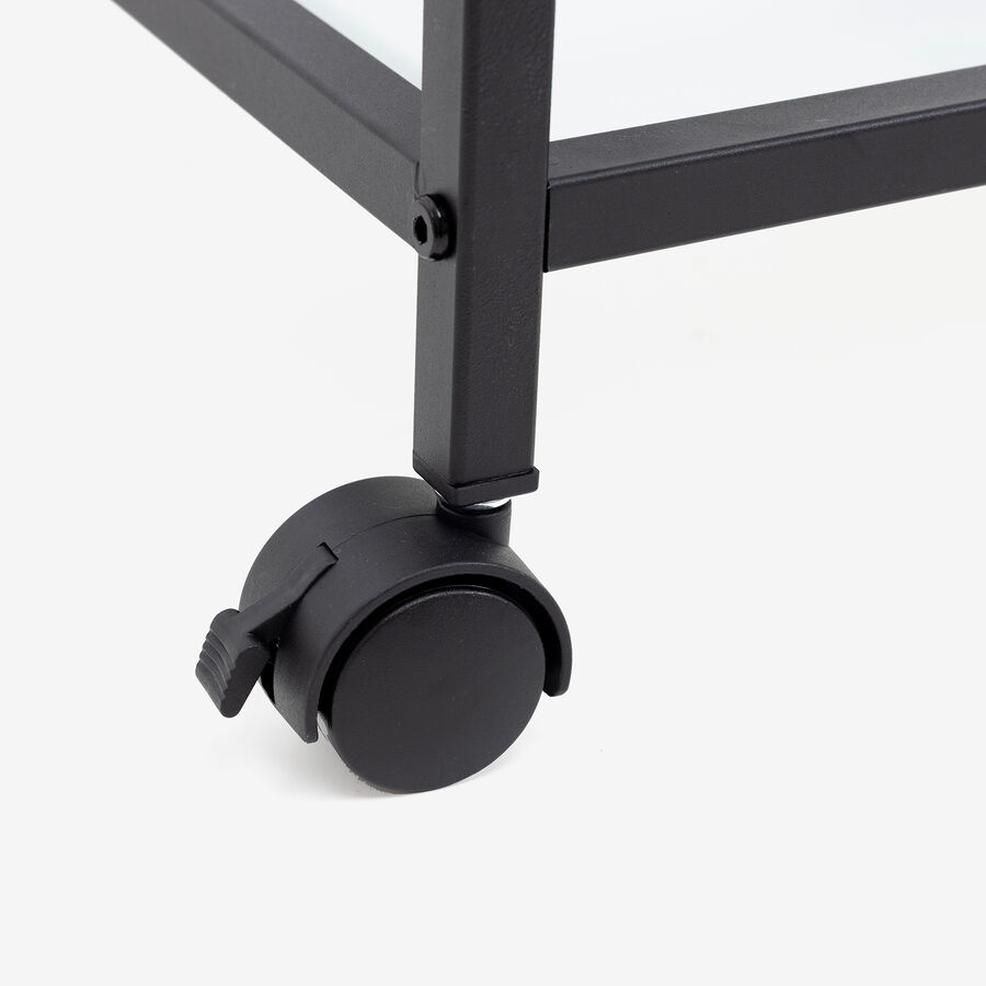 Camarera de metal y cristal negro 38x70x86cm