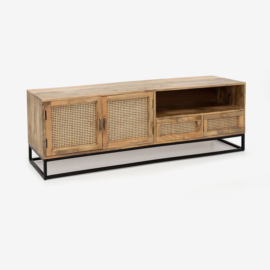 Mueble de TV de madera de mango Berl&iacute;n 175x45cm Clau&Chloe