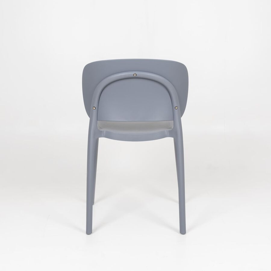 Silla de comedor apilable gris Daniela 50x49cm