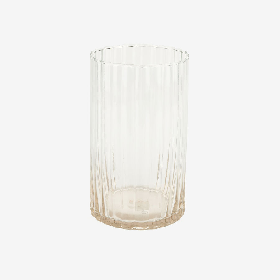 Jarrón de cristal transparente Brais Ø13x22cm