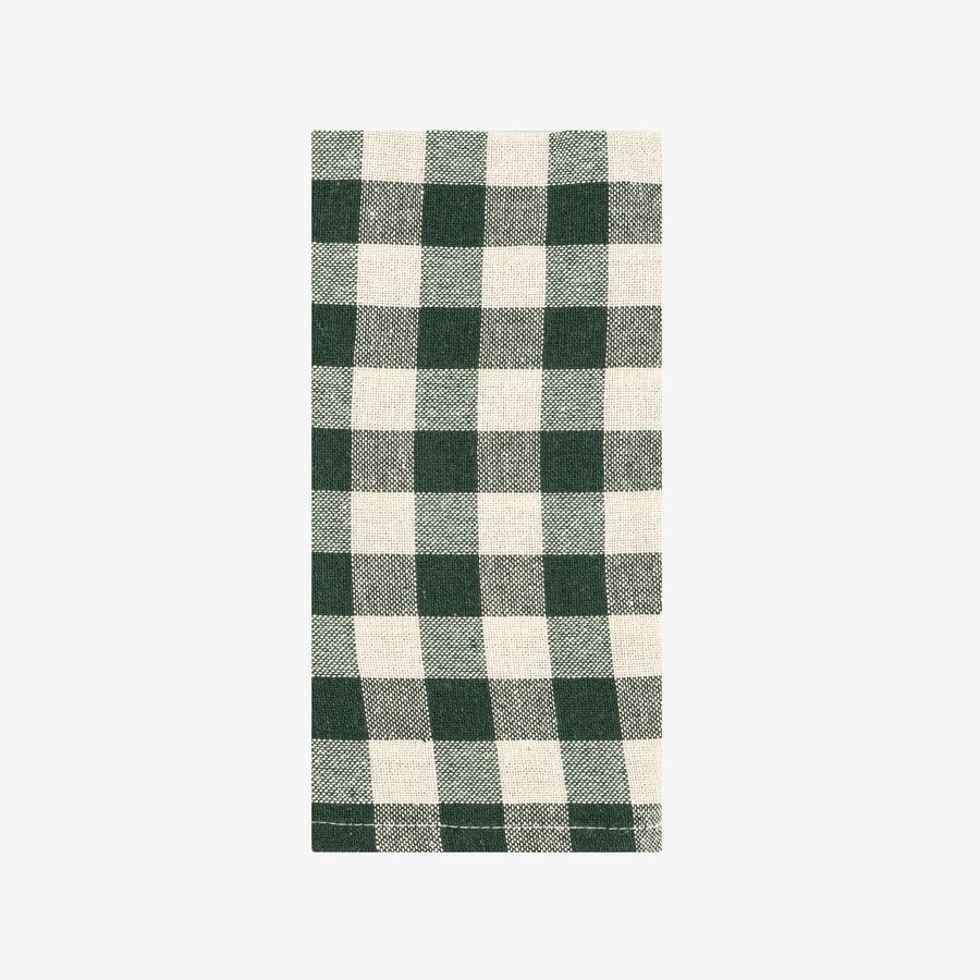 Set de 2 servilletas de algodón verde Vichy43x43cm