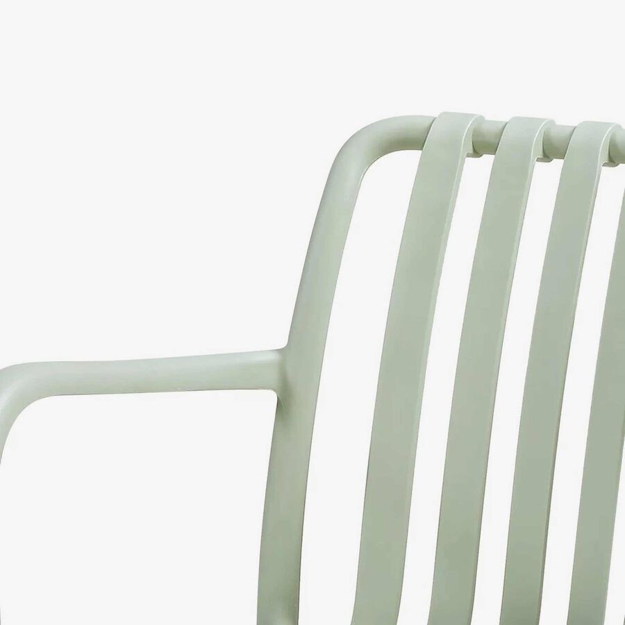 Silla de jard&iacute;n apilable de polipropileno verde Happel 59x55x81cm