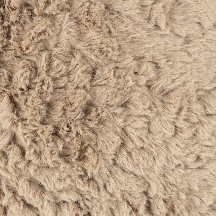 Funda de cojín de pelo beige 45x45cm