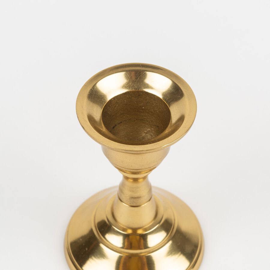 Portavelas de aluminio dorado Bris Ø5x8cm