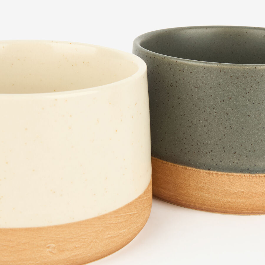 Set de 4 boles de gres de colores Ø9x5cm