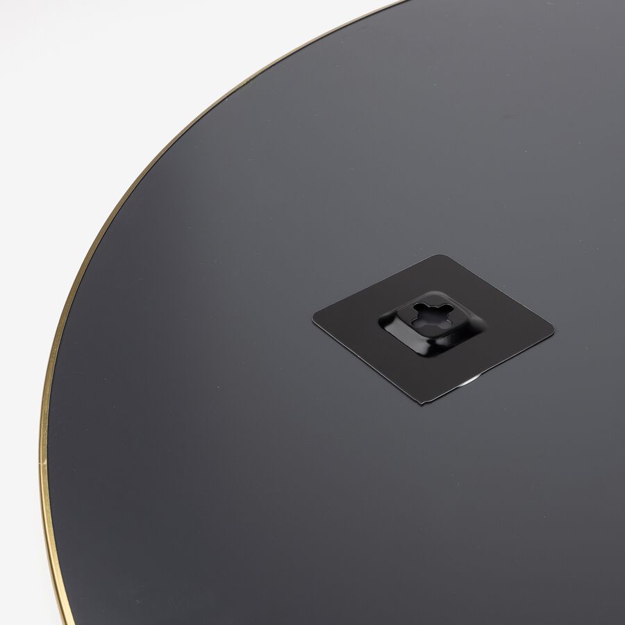 Espejo de pared redondo de metal dorado Orión Ø76cm