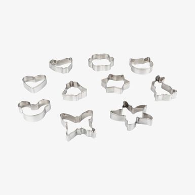 Set de 10 formas para cortar galletas de acero inoxidable