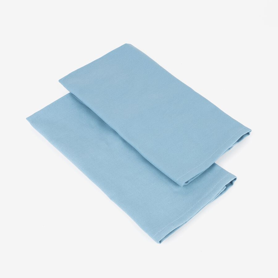 Conjunto de dos servilletas azules de algod&oacute;n Glace 43x43cm