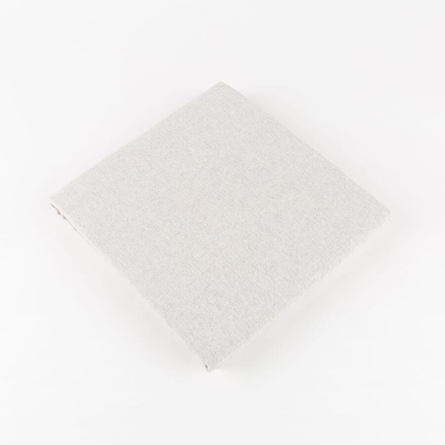 Mantel de algodón y poliéster gris Polo 135x250cm