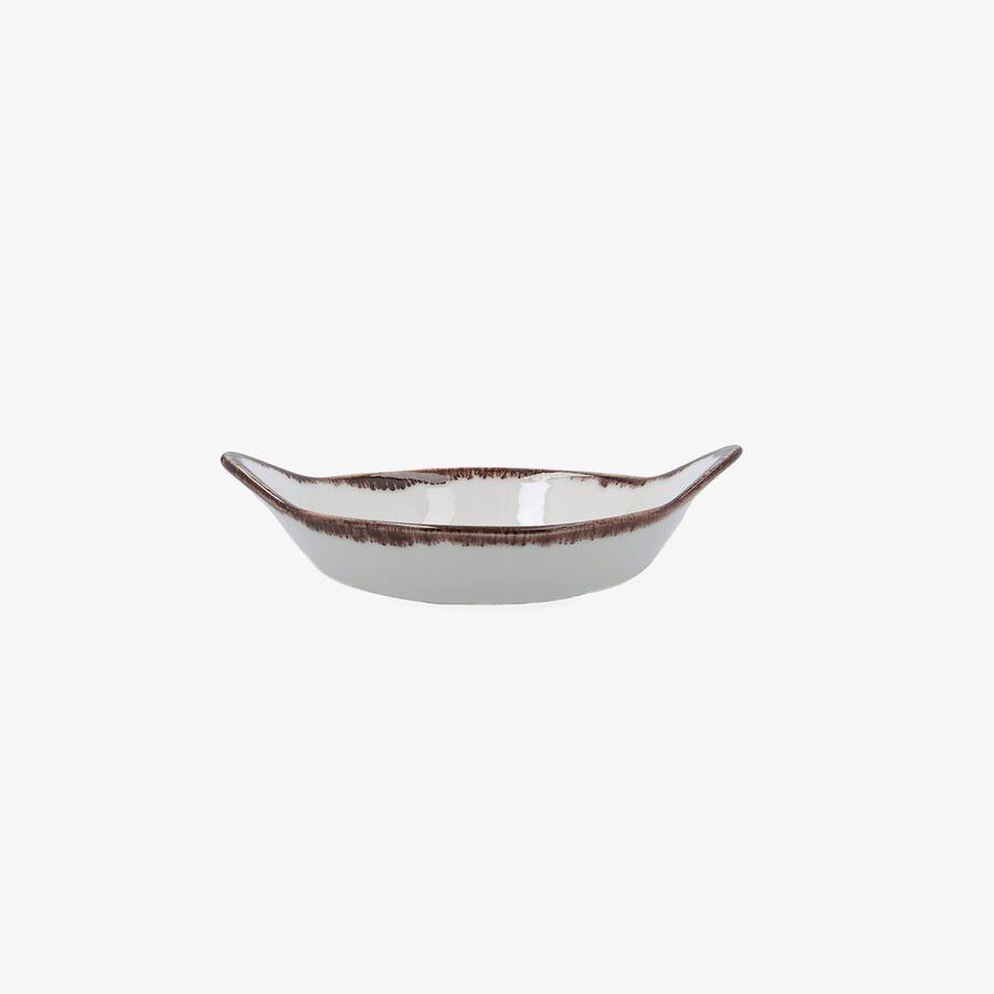 Bandeja blanca de porcelana Pietra 16cm