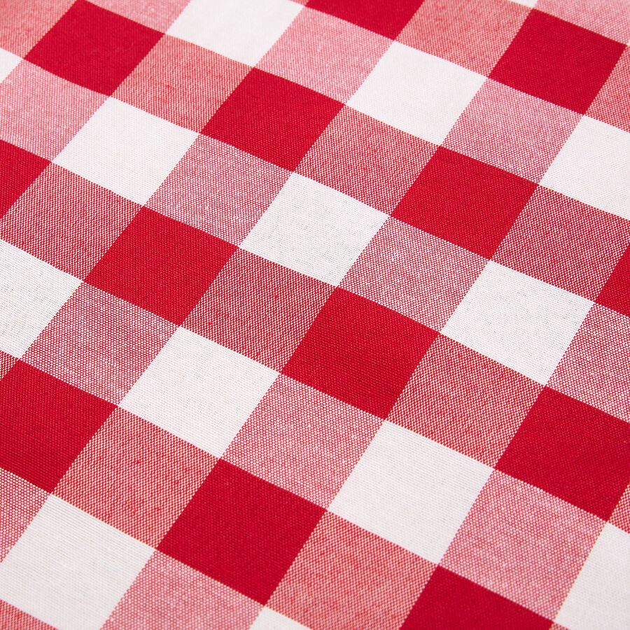 Mantel Vichy rojo 140x250cm