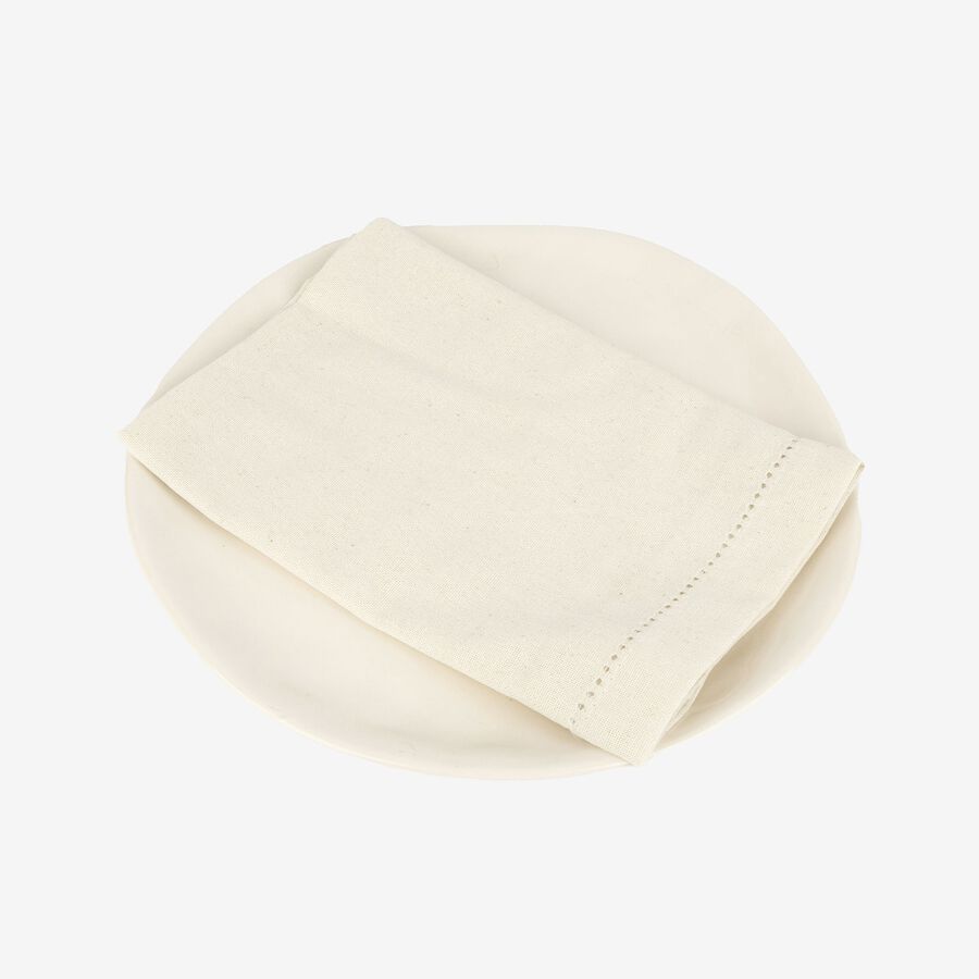 Set de 2 servilletas de algodón beige Vainica43x43cm