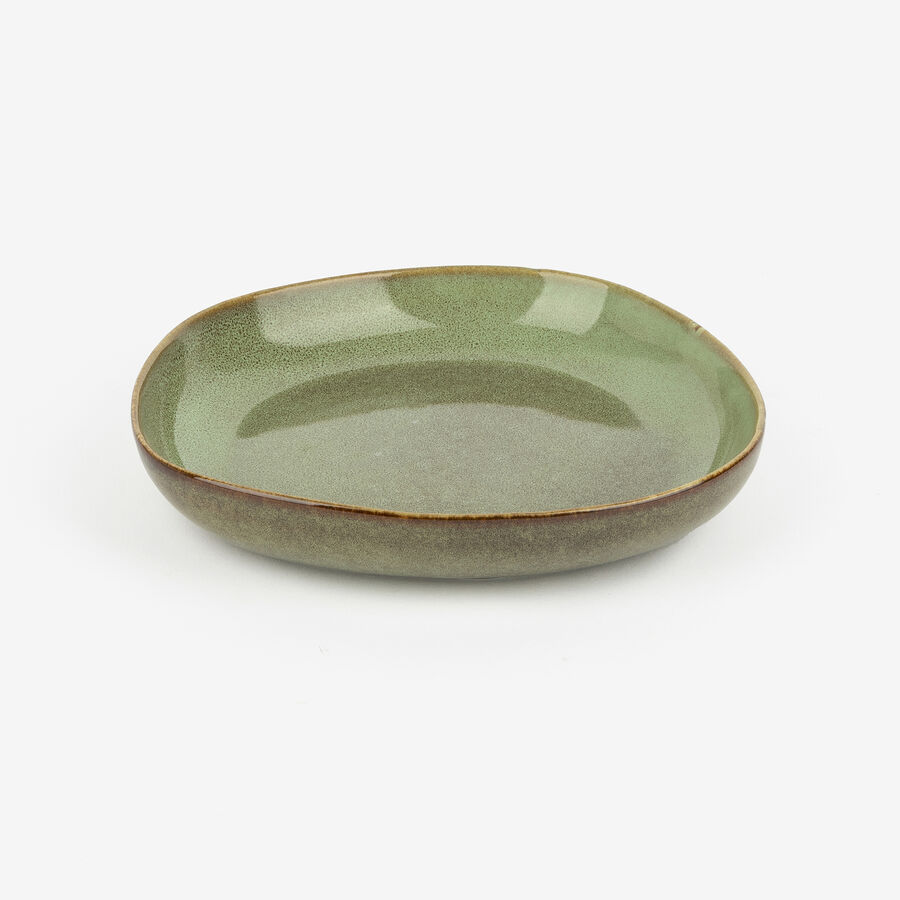 Plato hondo de gres verde Beget Ø21cm