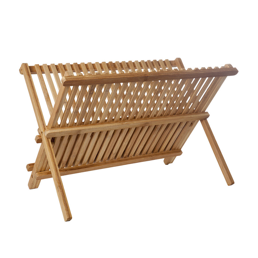 Escurreplatos plegable de bambú 42x32x26cm