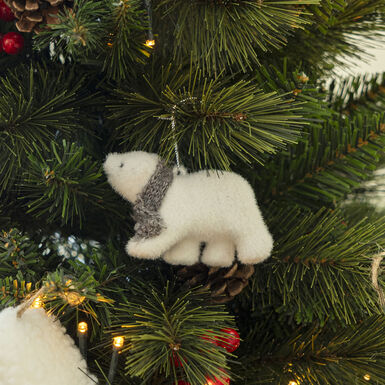 Decoraci&oacute;n de &aacute;rbol de Navidad oso polar 6cm