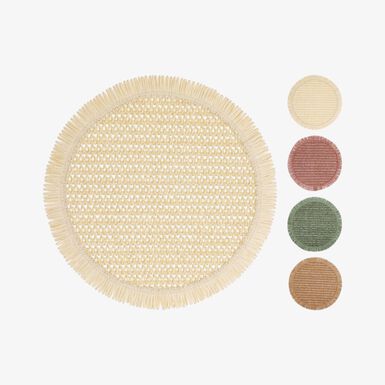 Set de 4 manteles individuales de fibras naturales &Oslash;38cm