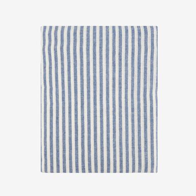 Mantel de algod&oacute;n azul Raya fina 150x150cm