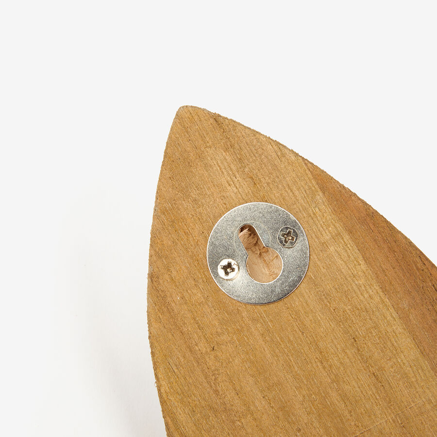 Perchero de pared de madera con 1 gancho Sea 18cm