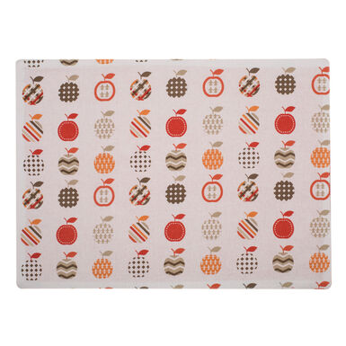 Mantel individual de algodón Geo Apple 33x45cm