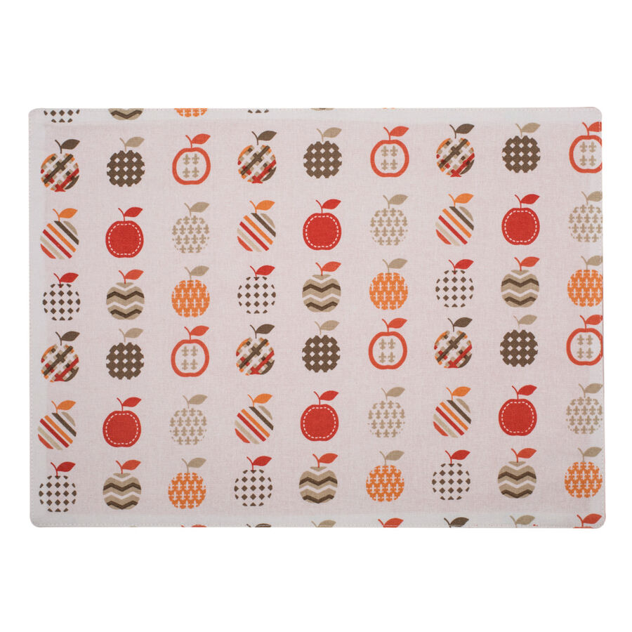 Mantel individual de algodón Geo Apple 33x45cm