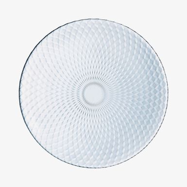 Plato llano transparente de vidrio Destello &Oslash;25cm