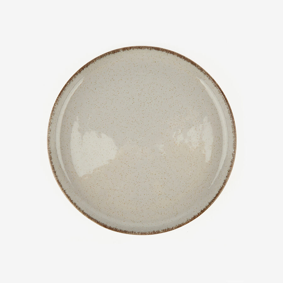 Plato de postre de porcelana gris Olite &Oslash;19cm