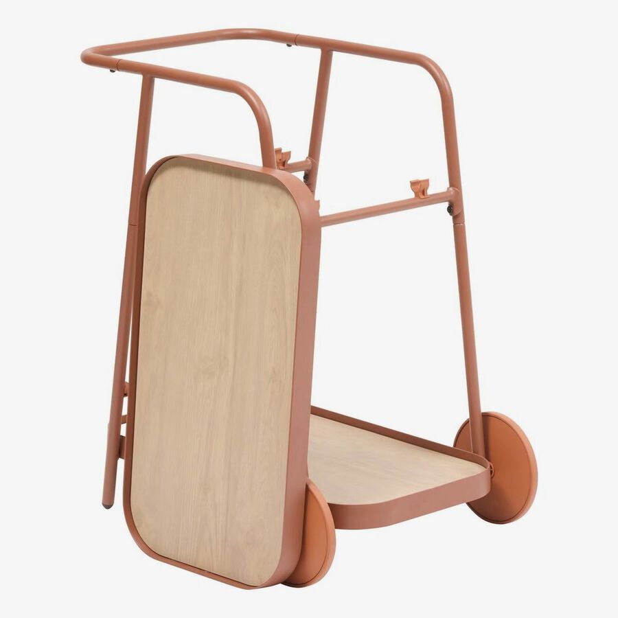 Camarera de jard&iacute;n de aluminio caoba 76x50x81cm