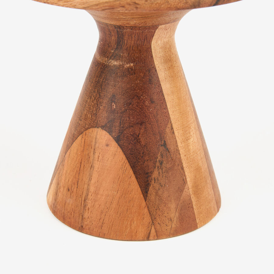 Portavelas de madera Ø10x10cm