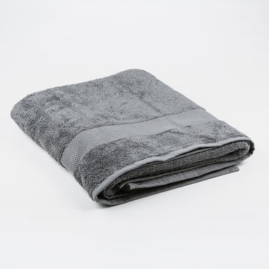 Toalla de ducha XL de algodón gris oscuro Vic 100x150cm - 500 gr/m²