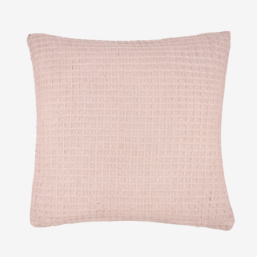 Cojín de algodón lila Waffle 45x45cm