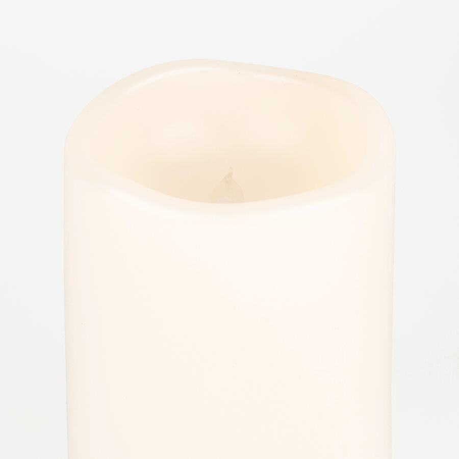 Set de 3 velas LED marfil con mando 15-20-25 cm