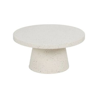 Mesa de centro de fibra de magnesio blanca Milo &Oslash;80x38cm