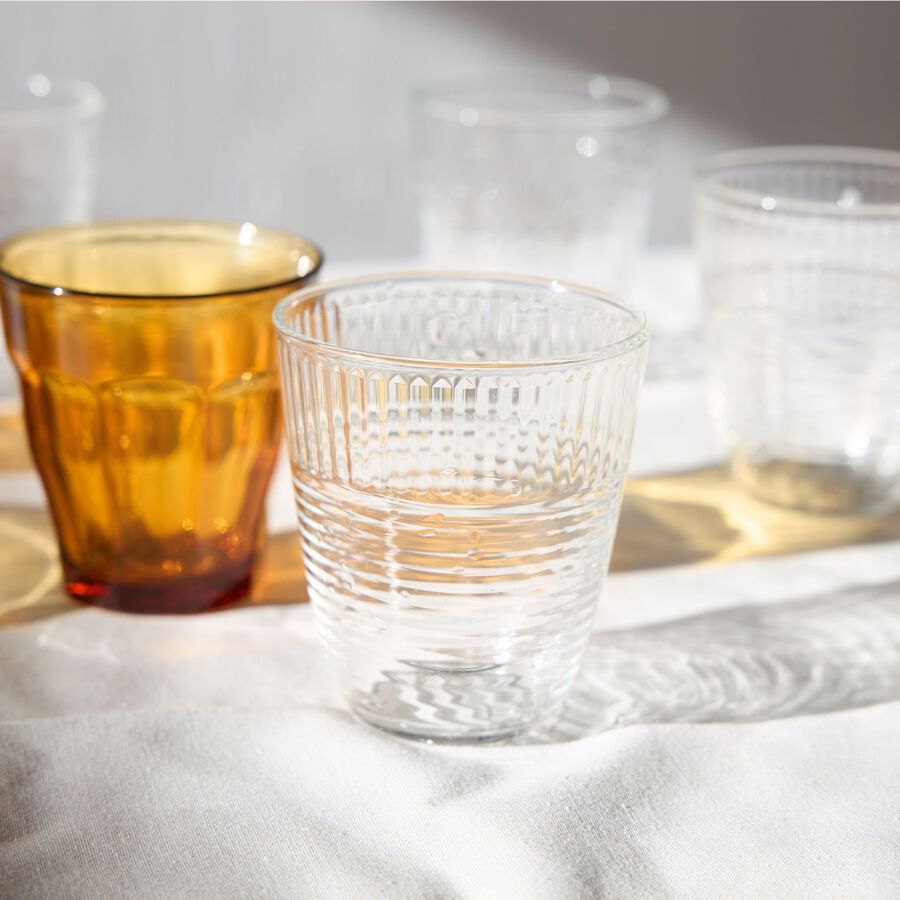 Vaso de vidrio transparente Zama 31cl Ø9x10cm