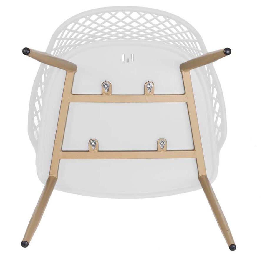 Butaca blanca con brazos 54x62x80cm