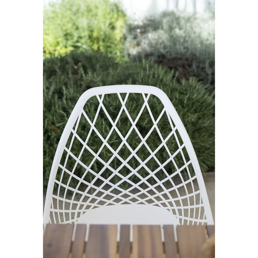 Silla de de comedor blanca Cascais 48x54x82 cm