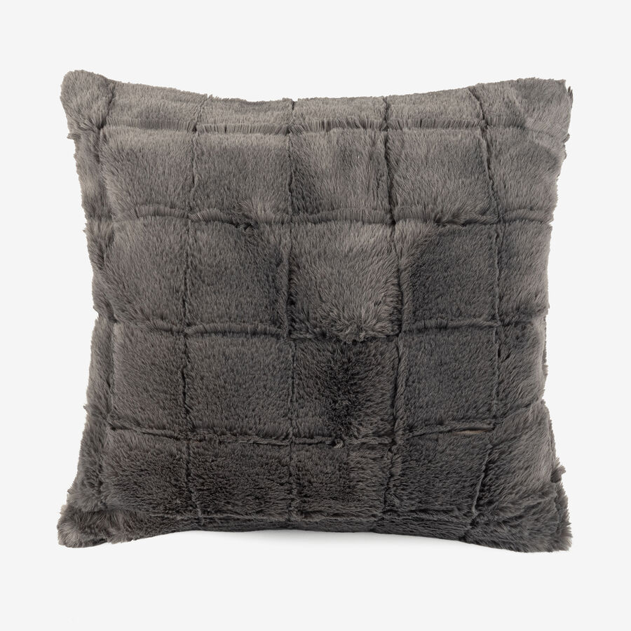 Funda de cojín de pelo suave gris Nuuk 45x45cm