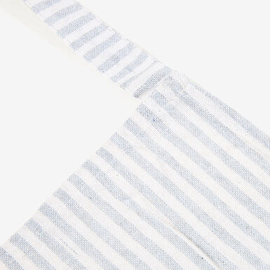 Delantal de algodón con rayas grises 60x80cm