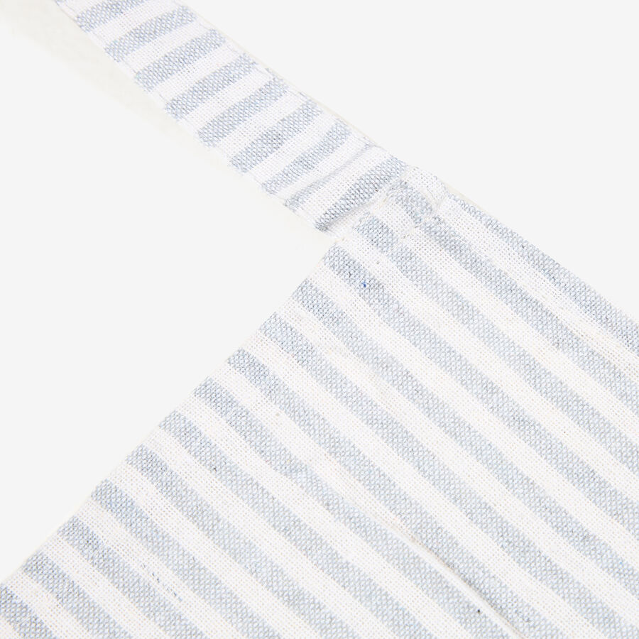 Delantal de algodón con rayas grises 60x80cm