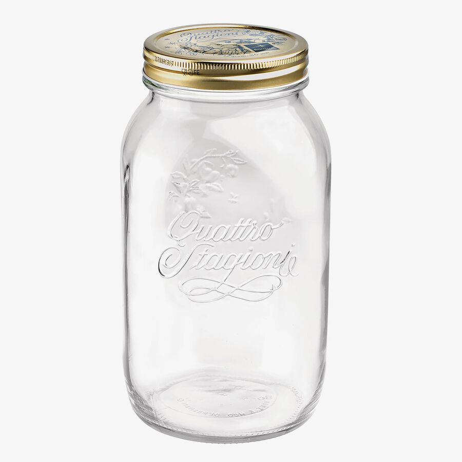 Bote con tapa de vidrio Quattro Stagioni 1,5L