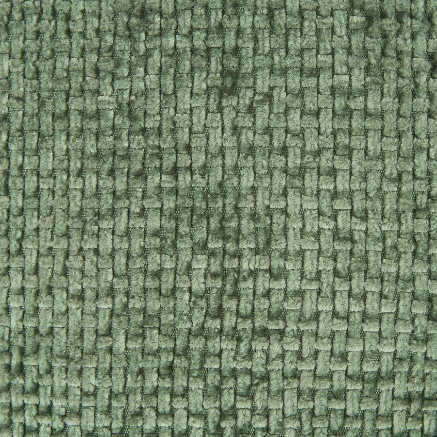 Funda de cojín chenilla verde 30x45cm