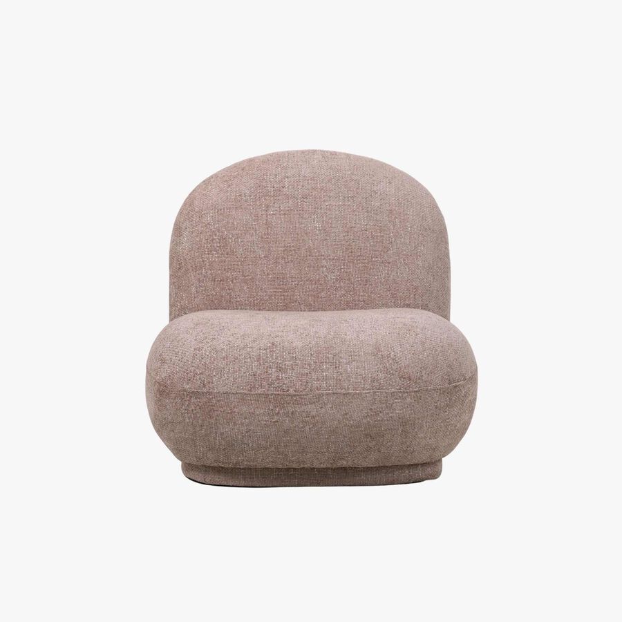 Butaca de algodón marrón Aicha 85x82x77cm Clau&Chloe