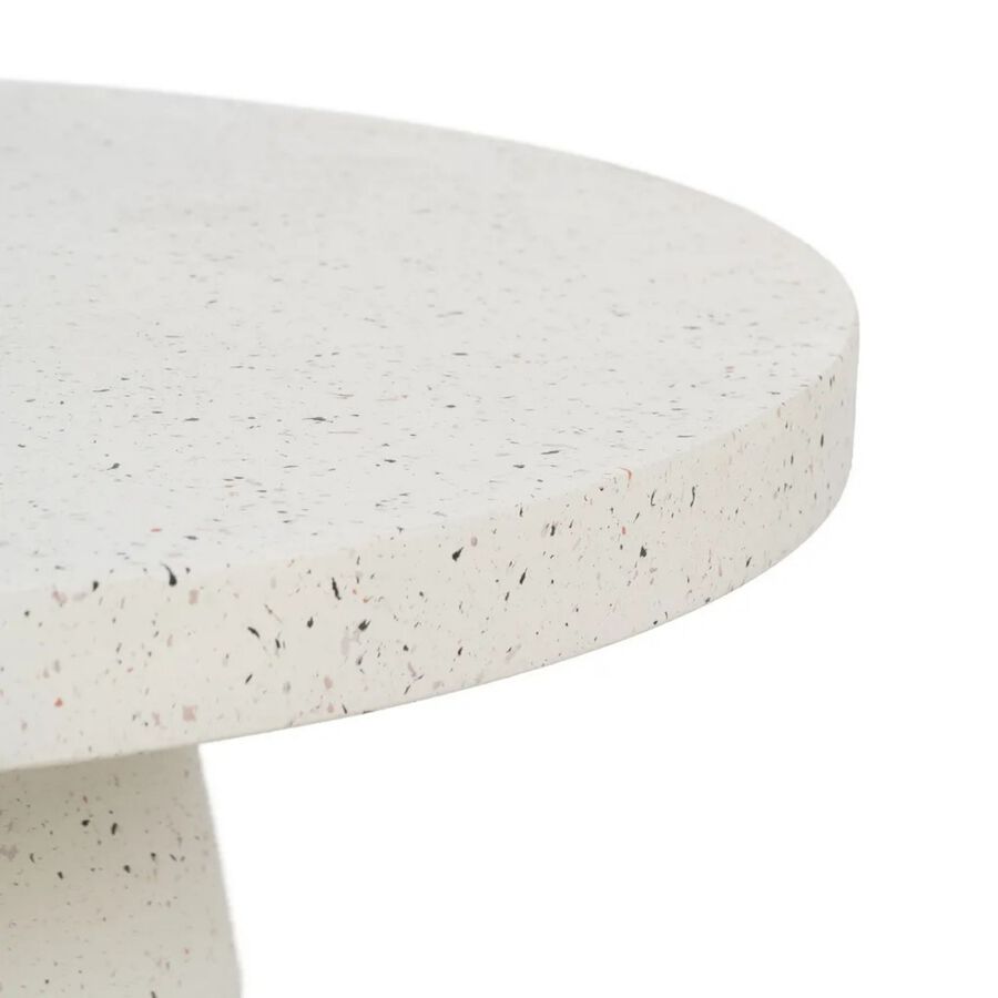 Mesa de centro de fibra de magnesio blanca Milo &Oslash;80x38cm
