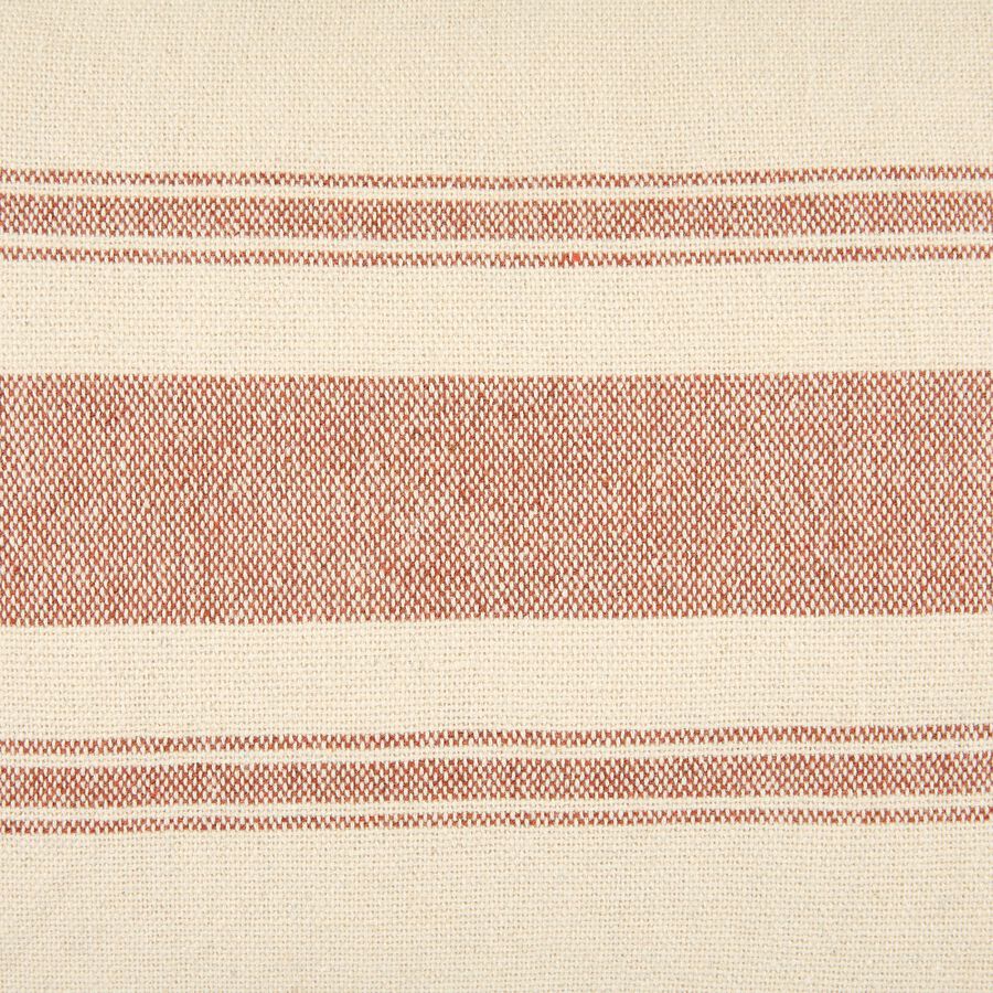 Funda de cojín beige con rayas teja Niza 60x60cm