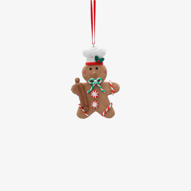 Adorno colgante de arcilla Gingerbread Cookie 14cm